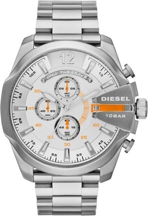 Diesel Accessoires, Heren, Grijs, ONE Size, Mega Chief Chronograph Horloge