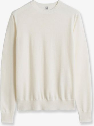 Toteme Maglia Fine Crew Knit in misto lana e seta - TOTEME - gender_Woman