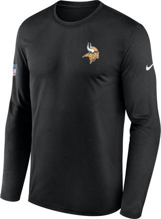 Nike Minnesota Vikings Legend Logo Nike Mens Dri-FIT NFL Long-Sleeve T-Shirt in Black | 02TJ00A9M-FEJ