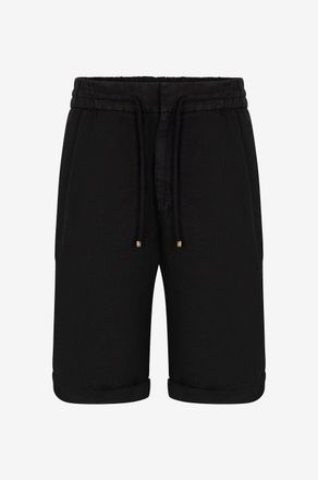 Brunello Cucinelli Bundfalten-Bermudashorts aus Leinengabardine