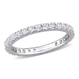 Amour 1 1/3 CT TGW White Topaz Eternity Ring In 10K White Gold