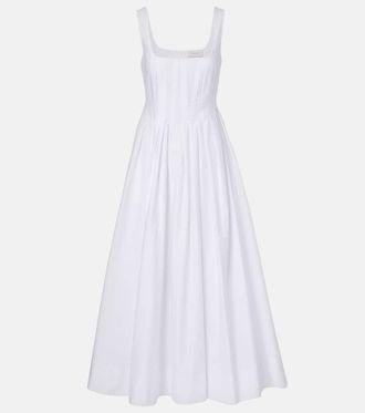 Sportmax Giro cotton canvas midi dress
