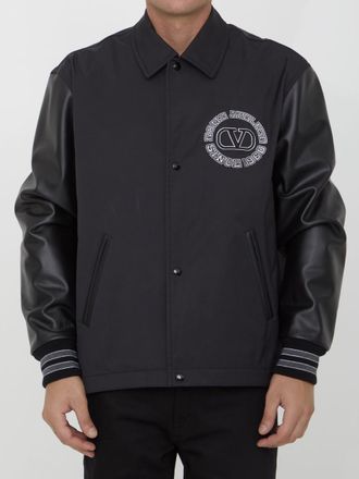 Valentino Garavani Nylon Track Bomber Jacket