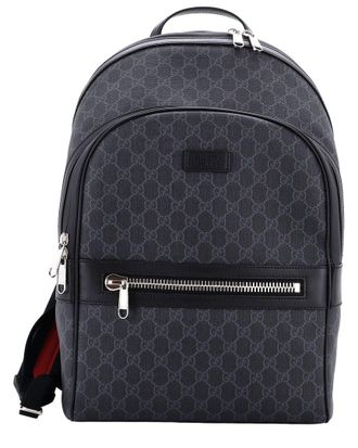 Gucci Front Zip Pocket Backpack Gg Coated Medium (Authentic Pre-Loved)