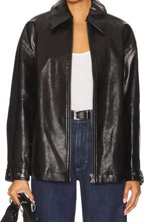 Free People Sloane Vegan Leather Jacket In Black