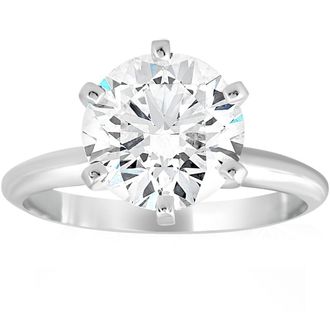 Pompeii3 Certified 3 Ct Diamond Solitaire Platinum Engagement Ring Lab Grown