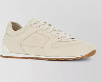 Brunello Cucinelli suede low top sneakers rubber sole