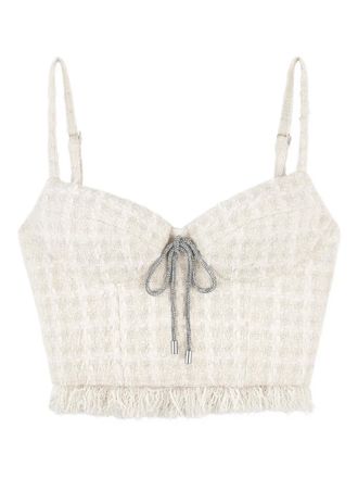 Area tweed-texture top - Neutrals