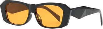 Generic Small Frame Womens Outdoor Sunglasses Mens Driving Vacation Sun Glasses(Yellow)