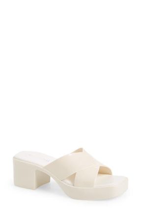 Jeffrey Campbell Bubblegum Platform Sandal in Cream Shiny at Nordstrom, Size 11