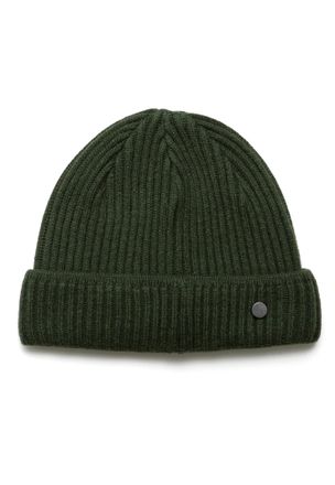 Pearlwood Strickm&uuml;tze PEARLWOOD MIKA, Herren, forest, Rippstrick, Materialmix, unifarben, M&uuml;tzen Strickm&uuml;tze, Rippstrick, sportive Passform, Temperaturreguliere