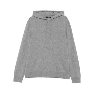 7 For All Mankind Hoodies, male, Gray, M, Grey Hooded Sweatshirt Ribbed Style