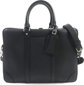 Louis Vuitton Black Taiga Leather Briefcase (Pre-Owned)