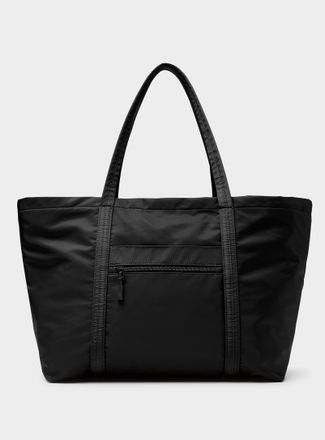 Simons Womens Luxury fabric weekender bag