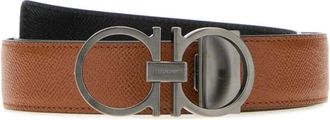 Ferragamo Double Adjus Belt - male - Ferragamo - Belts - Brown - 110 CM - Accessories