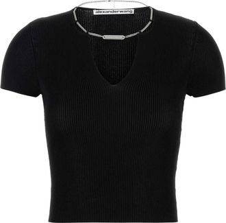 Alexander Wang Tops, Dames, Zwart, S, Zwarte viscose top voor vrouwen