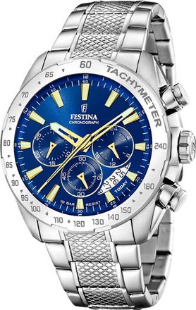 Festina F20668-2 Mens Timeless Chronograph Watch - Silver - One Size
