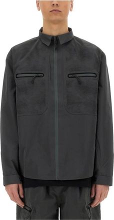 Alpha Industries Camicia a Maniche Lunghe Laser Cut - - Jackets - Uomo - Grigio - M
