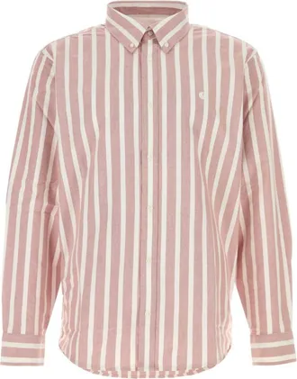 Carhartt Work in Progress Red Regular Stripes Shirt