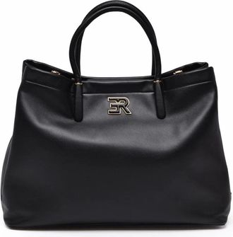 Ermanno Scervino Black Polyurethane Virginia Handbag