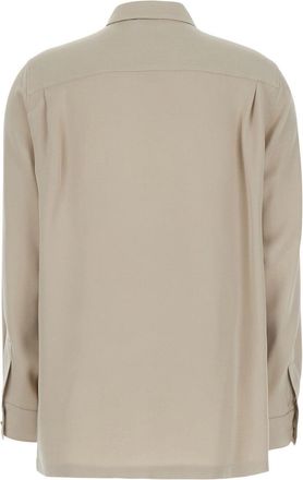 Max Mara Womens Shirt Geranio Silk Beige Blouses