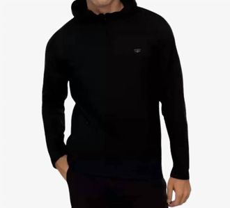 Travis Mathew Ancient Ruins Quarter Zip Hoodie In Black