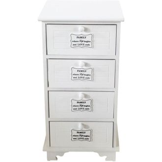 Milani Home Gary - mobiletto in legno con cassetti