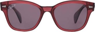 Ray-Ban Ray Ban Polarized Dark Violet Square Unisex Sunglasses RB0880S 6639AF 52