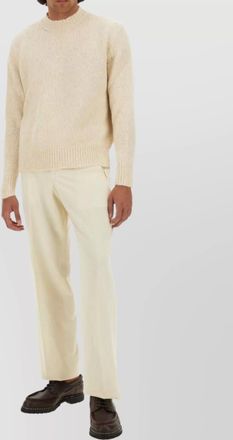 Lardini wool textured knit sweater with long sleeves