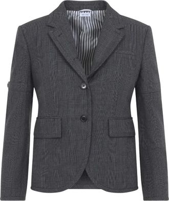 Thom Browne Twill High Armhole Sport Coat - Dames - Blazers - Grijs - M - Wol - Jassen