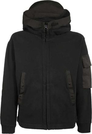 Ten c Full-Zip Hooded Sweatshirt - Heren - Vesten met rits - Zwart - S - Katoen - Hoodies & sweatvesten