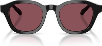 Tory Burch 48mm Polarized Phantos Sunglasses in Black /Dark Violet Polar at Nordstrom