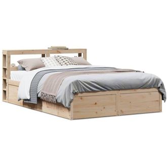 vidaXL Estructura De Cama Con Cabecero Madera Maciza Pino 140x200 Cm Vidaxl