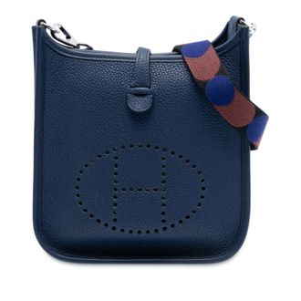 Herm&egrave;s Pre-owned Womens Clemence Flipperball Strap Evelyne Tpm - Dark Blue Leather - One Size
