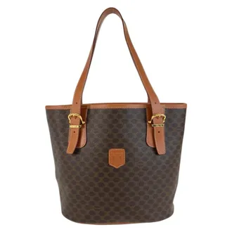 Celine Brown Pvc Leather Shoulder Bag Tote Bag (Pre-Owned)