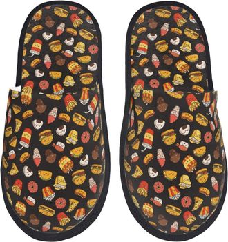 Generic Burger Fries Unisex Shoes Slip On House Shoes Cosy Sliders For Bedroom Outdoor Winter M