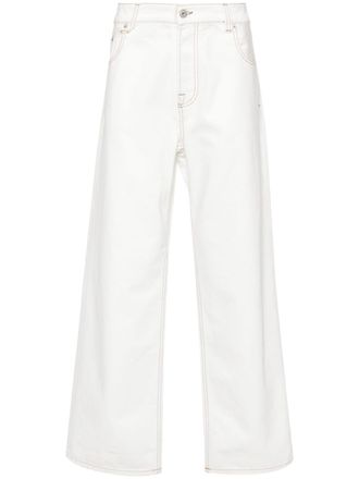 Jacquemus Le de Nîmes Large mid-rise loose-fit jeans - White