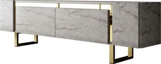 Asir Group LLC Mueble Tv, Mesa Tv, Mueble Bajo. Stand Travertine Gold