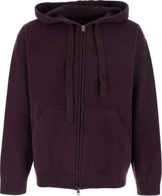 Roberto Collina Felpa con cappuccio e coulisse - Viola