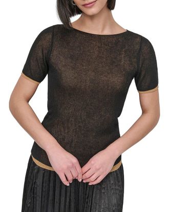 DKNY Dkny Contrast Layered Top