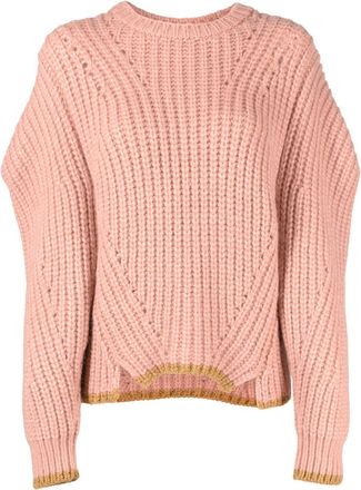 Ulla Johnson Lorena split-hem jumper - women - Acrylic/Polyamide/Alpaca - S - Pink