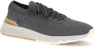 Brunello Cucinelli Mens Cotton Sneakers Inverno+lavagna+gr.chiaro-Panama-Ambra Upper: Cotton; Sole: Rubber Inverno+lavagna+gr.chiaro/panama/ambra