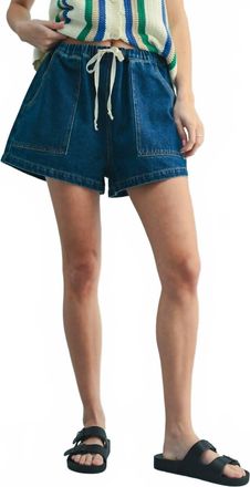 Wishlist Drawstring Shorts In Dark Denim