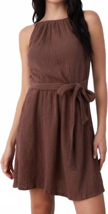 Bella Dahl Smocked Waist Mini Dress In Java