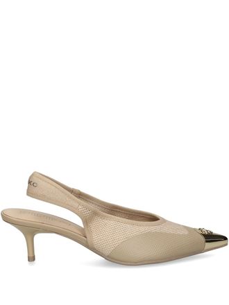 Pinko Gloria pumps - women - Rubber/Fabric/Leather - 39 - Neutrals