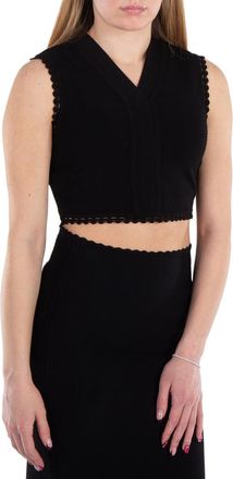 Victoria Beckham Scallop Trim Tank Top, Brand Size 4 ( US Size 0 )