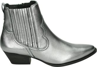 Paul Green Zilveren Westernlaars met Rubberen Zool - Dames - Cowboylaarzen - Grijs - 38 1/2 EU - Leer - Schoenen