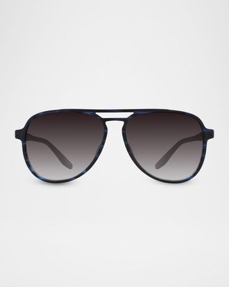 Barton Perreira Men & apos;s Hartmann Acetate Aviator Sunglasses