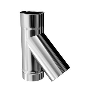 TEN Ten - T&eacute; Oblicuo En Acero Inoxidable 304 135&deg; Para Madera, Gas Y Fuel