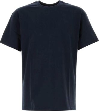 Givenchy Tops, Heren, Blauw, S, Katoen, T-shirt van katoen met Stamp-print